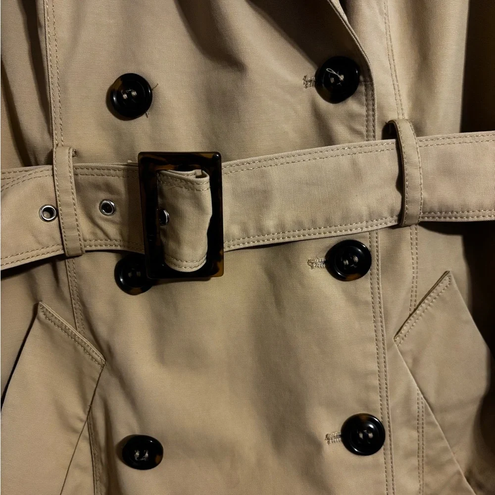 SOLD New York & Company Women's Tan Trench Coat Size Medium - Picture 4 of 8